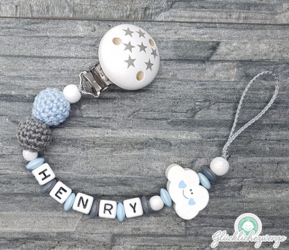 Personalisierte Schnullerkette mit Namen / Namenskette Baby